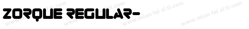 Zorque Regular字体转换